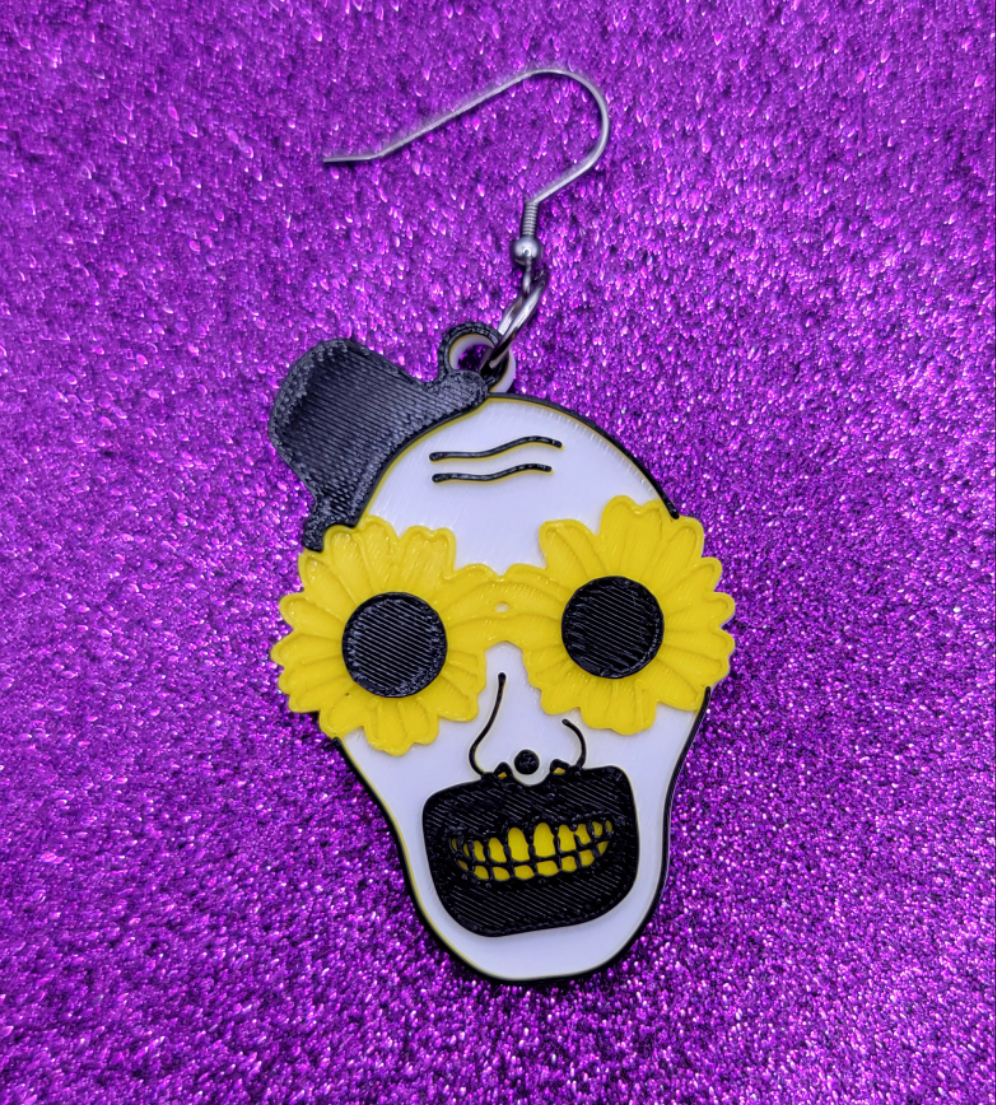 Sunglass Art Earrings 3D Printed