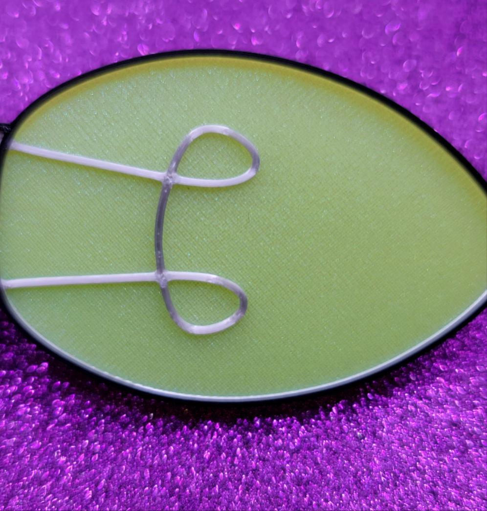 Green Iridescent Light Bulb 3D Printed Christmas Ornament