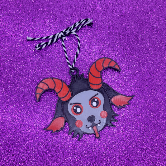 Cute Krampus 3D Printed Christmas Ornament