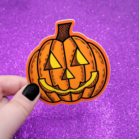Jack O Lantern Pumpkin Halloween Sticker 3"x3"