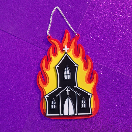 Burning Church Wall Hanging