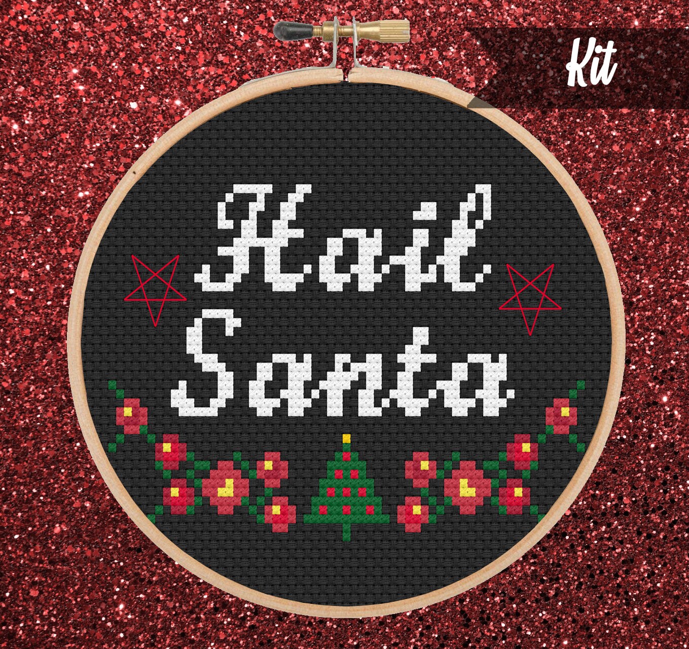 Hail Santa Christmas Cross Stitch Kit