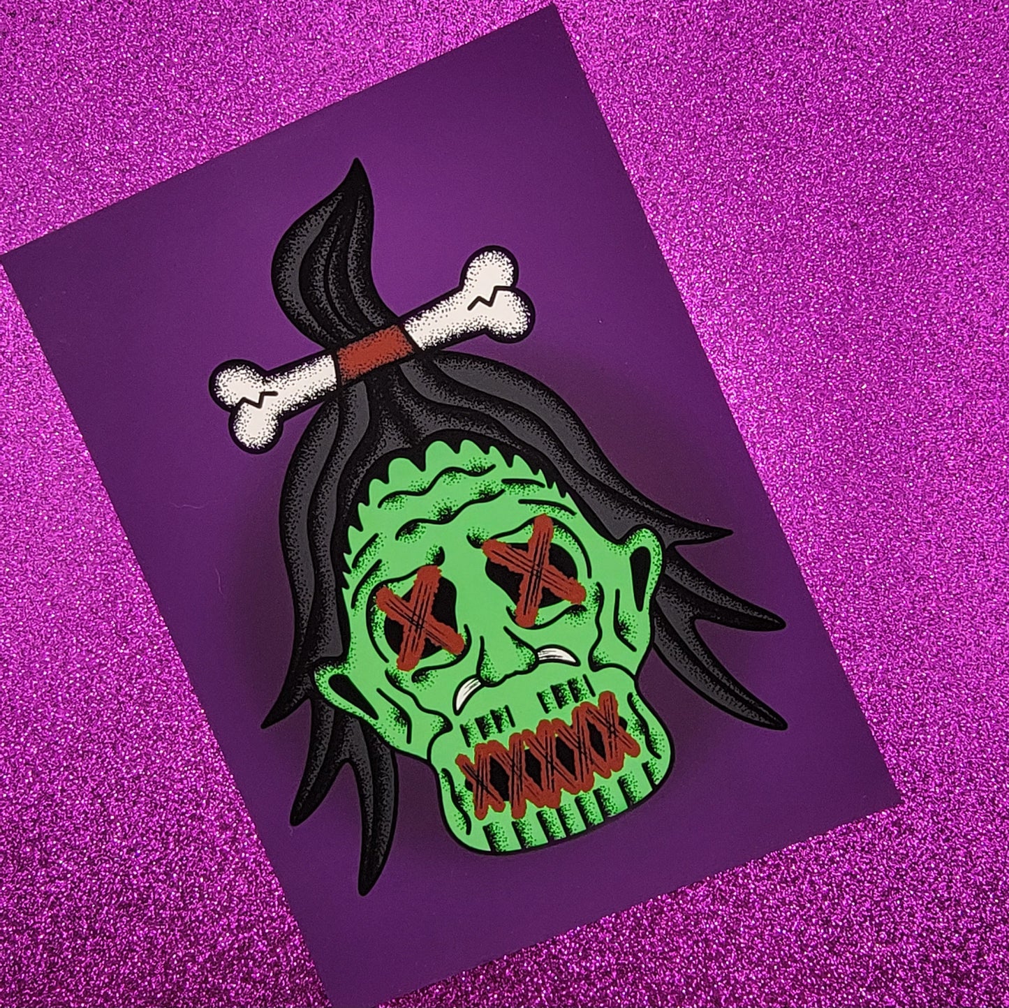 Shrunken Head Art Print 5"x7"