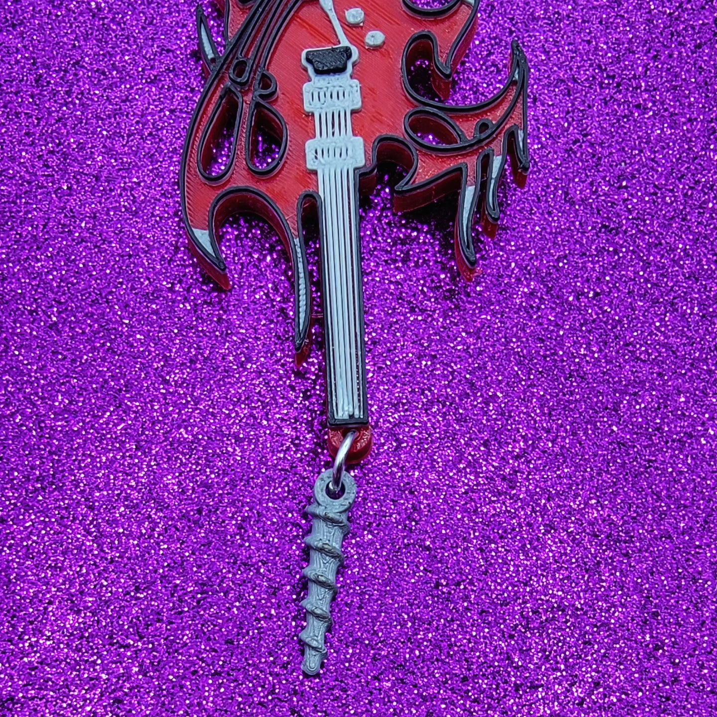 Driller Killer Horror Movie Statement Earrings 3D Printed