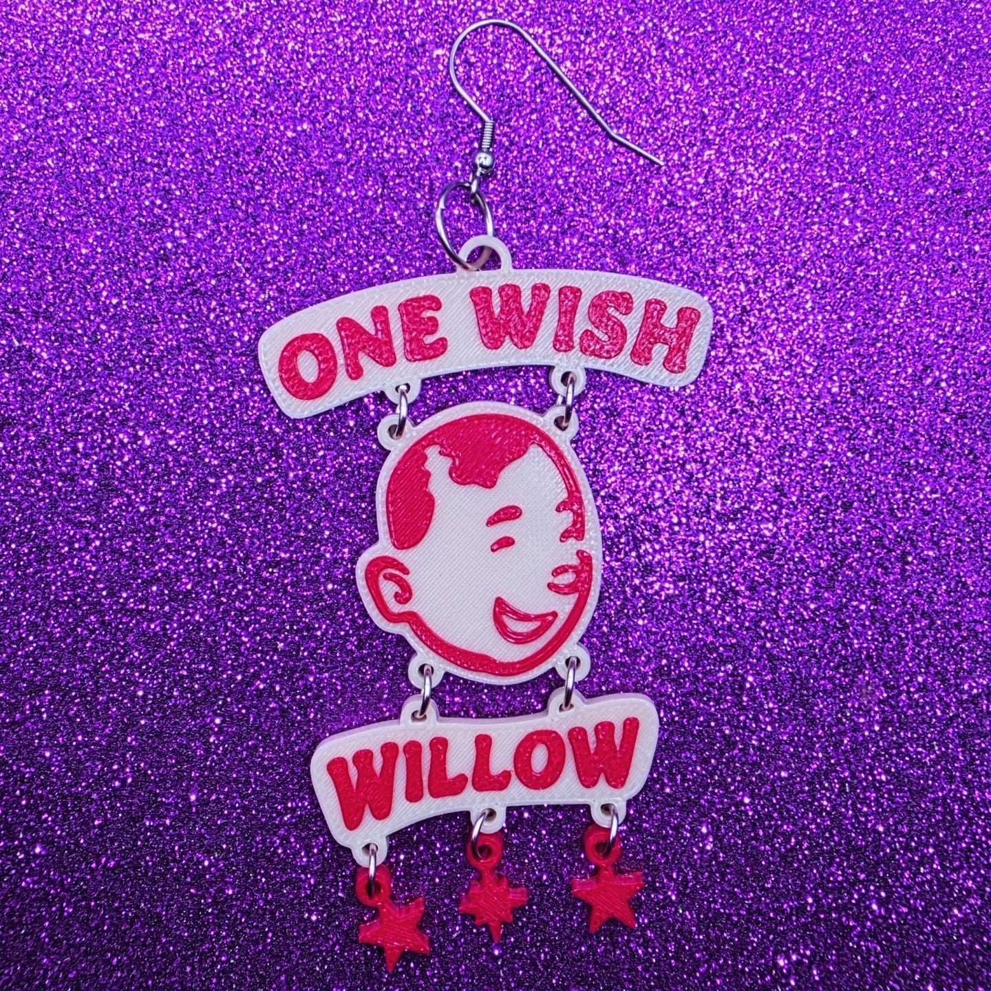 Wish Statement Earrings 3D Printed