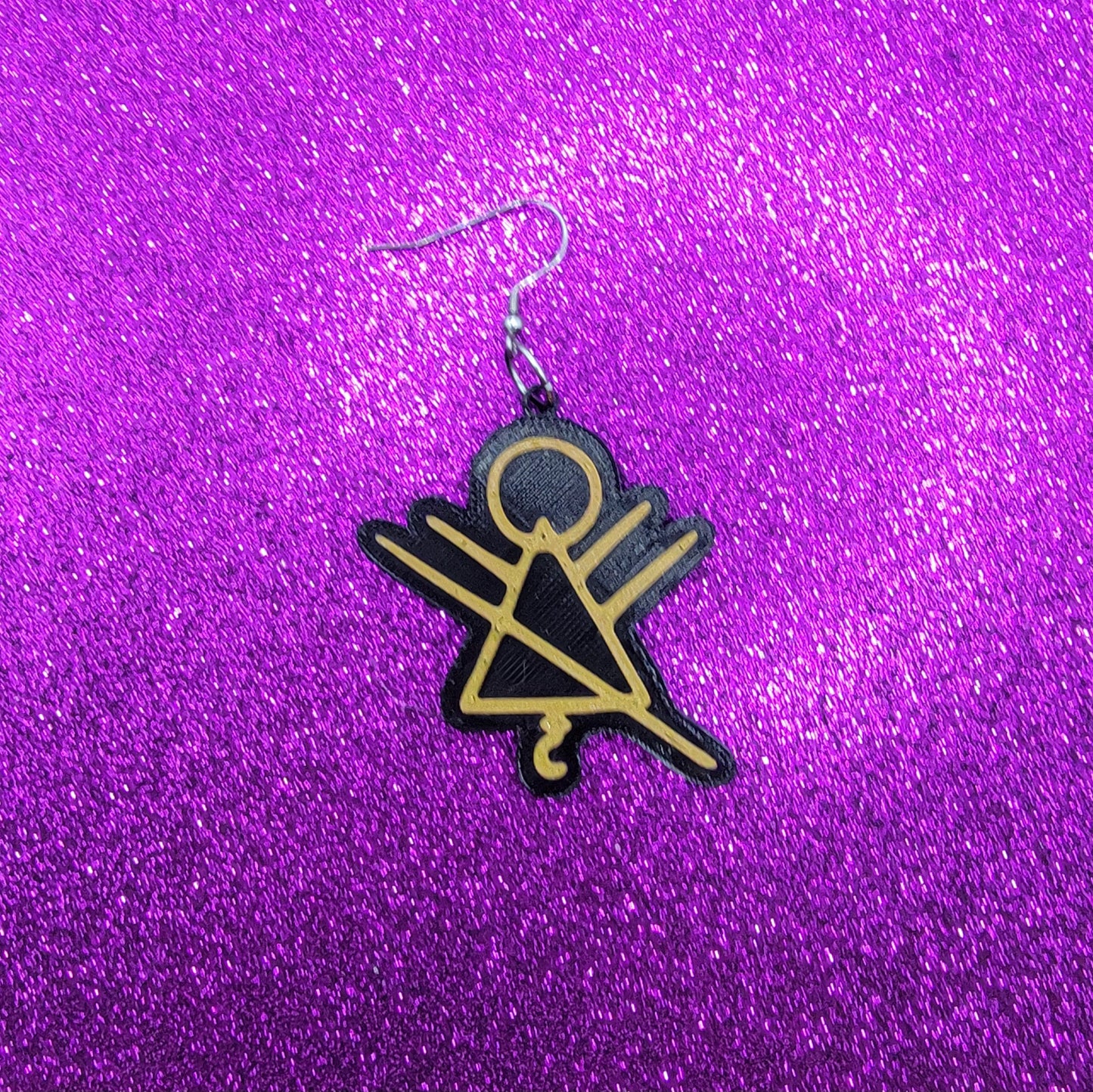 Yellowjackets Rune Statement Earrings 3D Printed