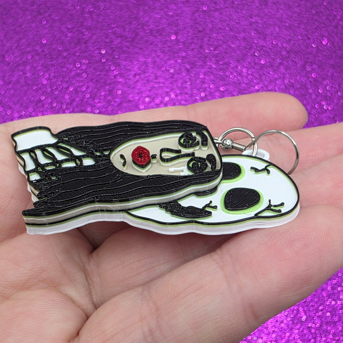 Popcorn Horror Movie Statement Earrings 3D Printed