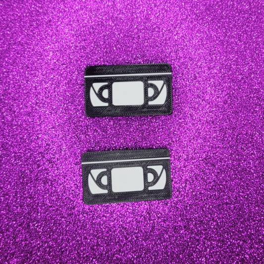 VHS Tape Hair Clips