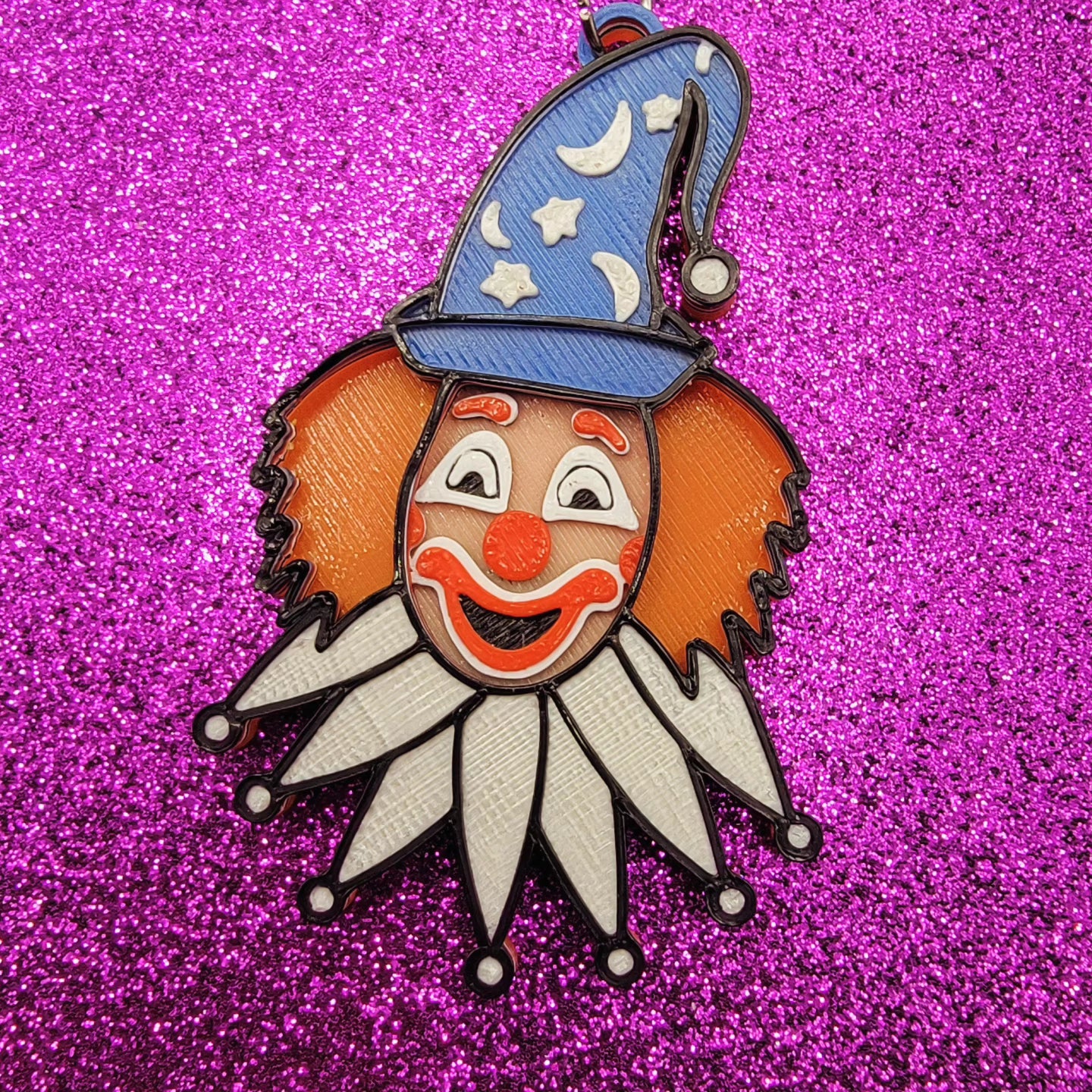 Clown Doll Movie Statement Earrings 3D Printed