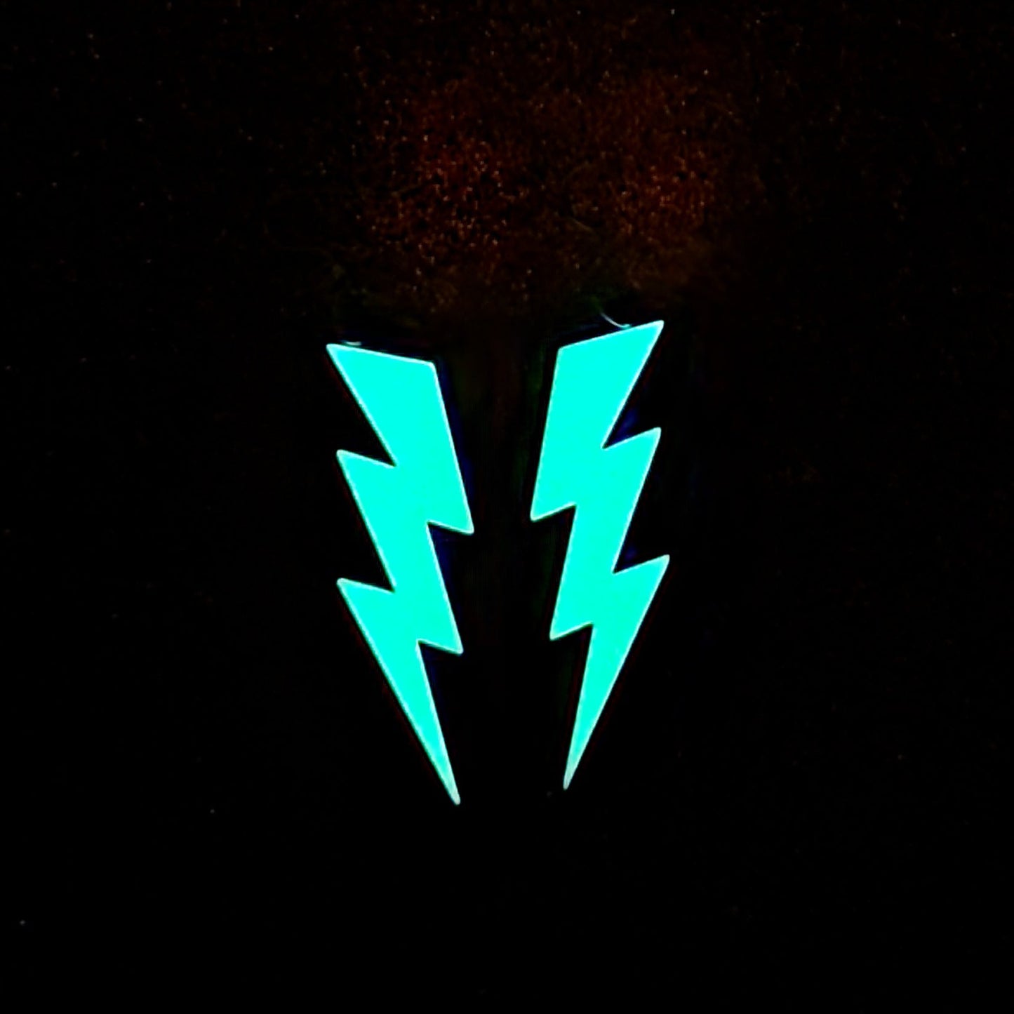 Glow In The Dark Bride Bolt Statement Earrings 3D Printed
