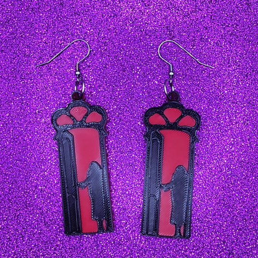 Suspiria Door Horror Movie Statement Earrings 3D Printed
