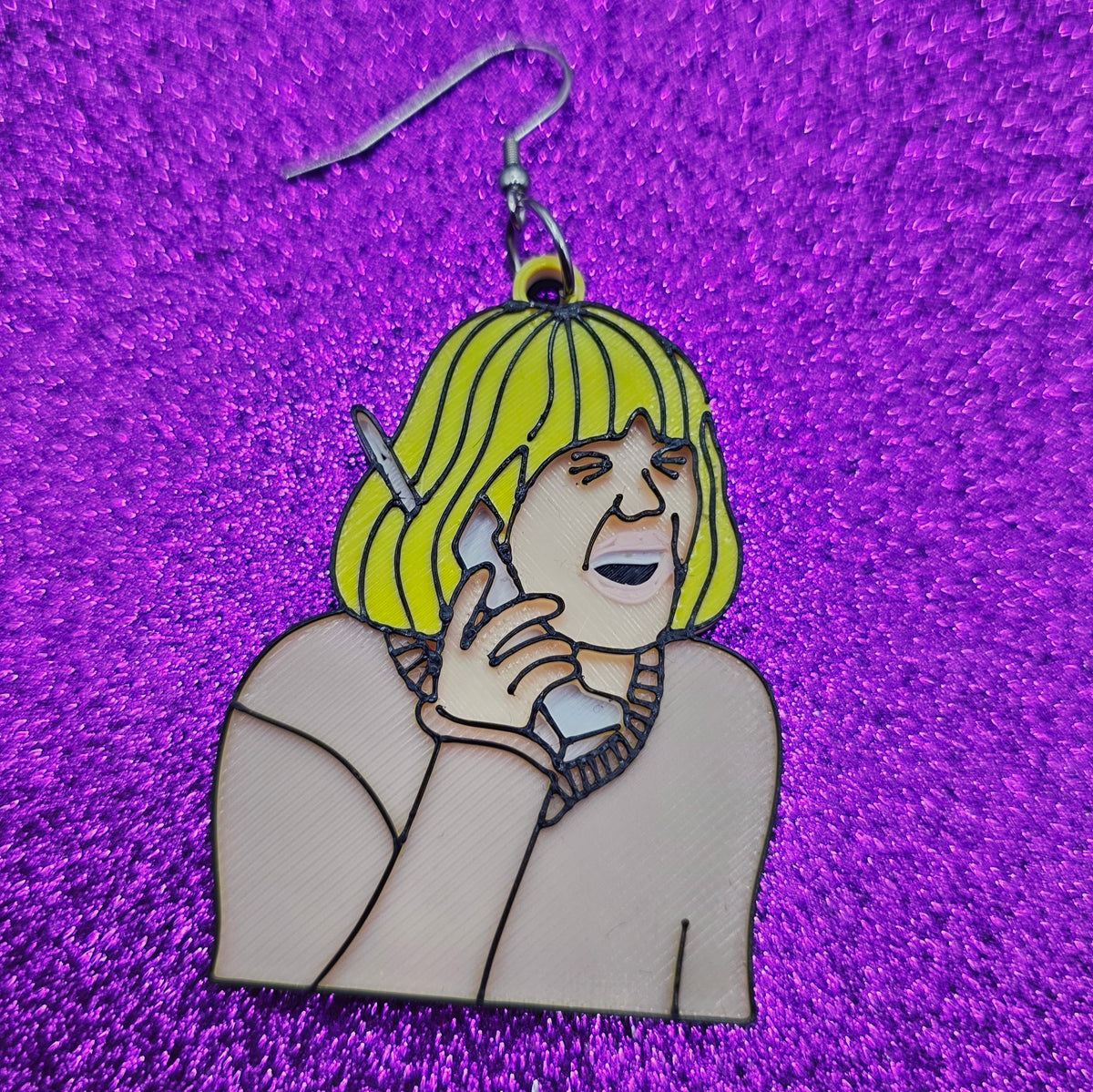 Casey Horror Movie Statement Earrings 3D Printed