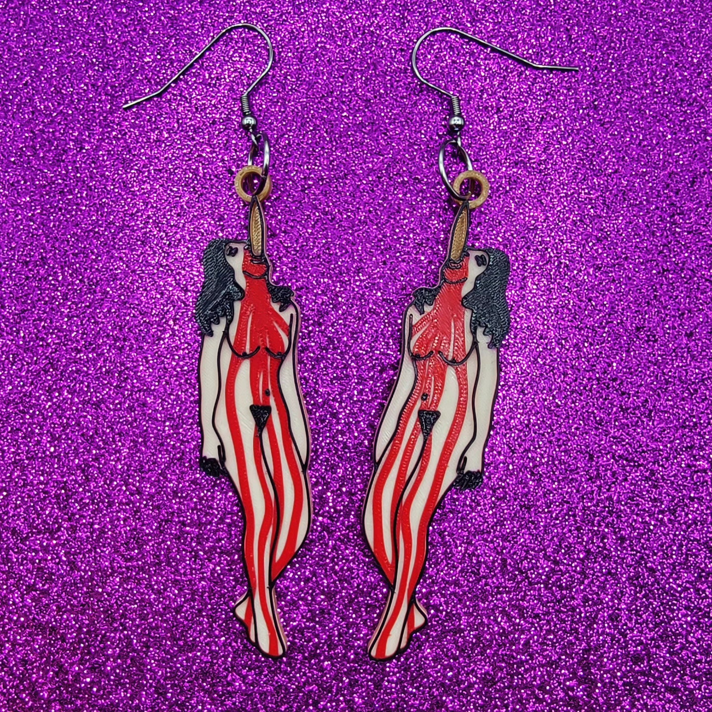 Cannibal Holocaust Horror Movie Statement Earrings 3D Printed