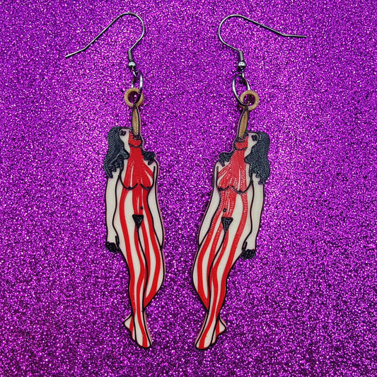Cannibal Holocaust Horror Movie Statement Earrings 3D Printed