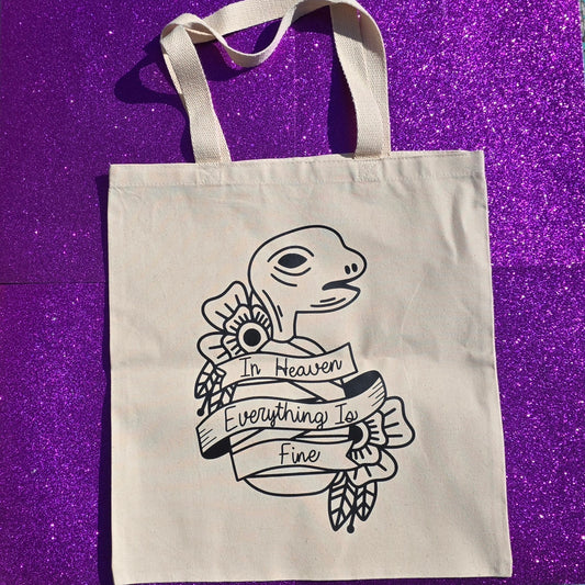 Eraserhead Baby Tote Bag Natural Cotton Reusable Shopping Bag 15"x16"