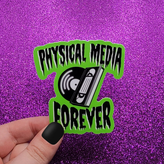 Physical Media Forever Sticker 3"x3"