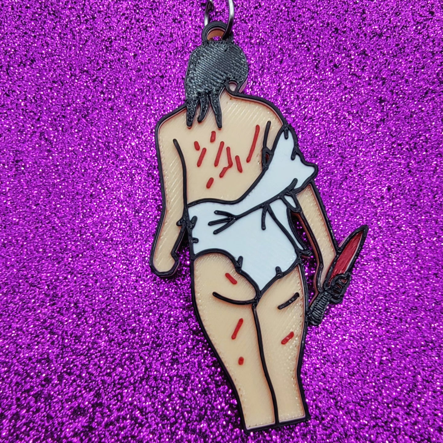 Spit Horror Movie Statement Earrings 3D Printed