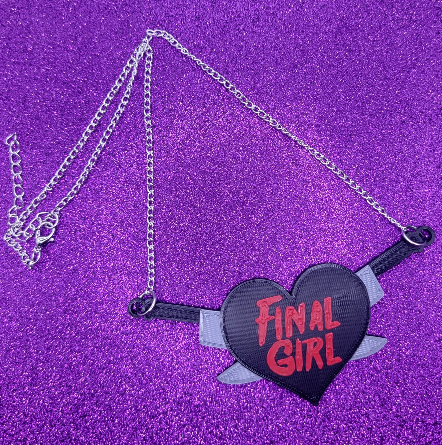 Final Girl Horror Movie Statement Necklace
