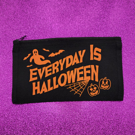 Everyday Is Halloween Zippered Pouch, Makeup Bag, Pencil Case 4.8"x8.4"
