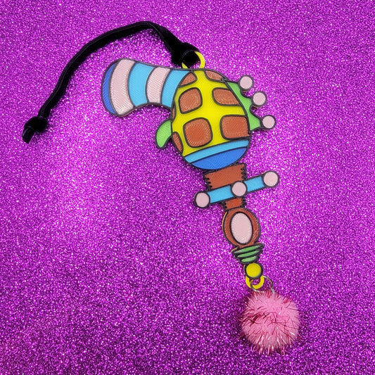 Cotton Candy Raygun 3D Printed Christmas Ornament