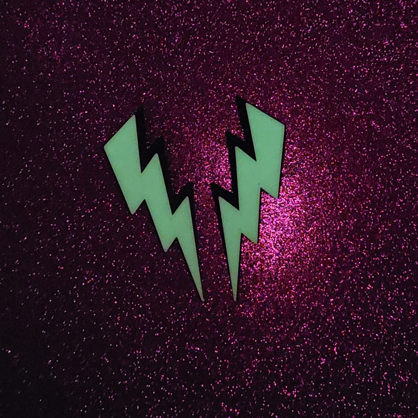 Glow In The Dark Lightning Bolt Horror Movie Hair Clips