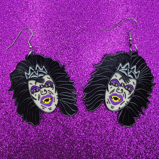 Demon Angela Horror Movie Statement Earrings 3D Printed
