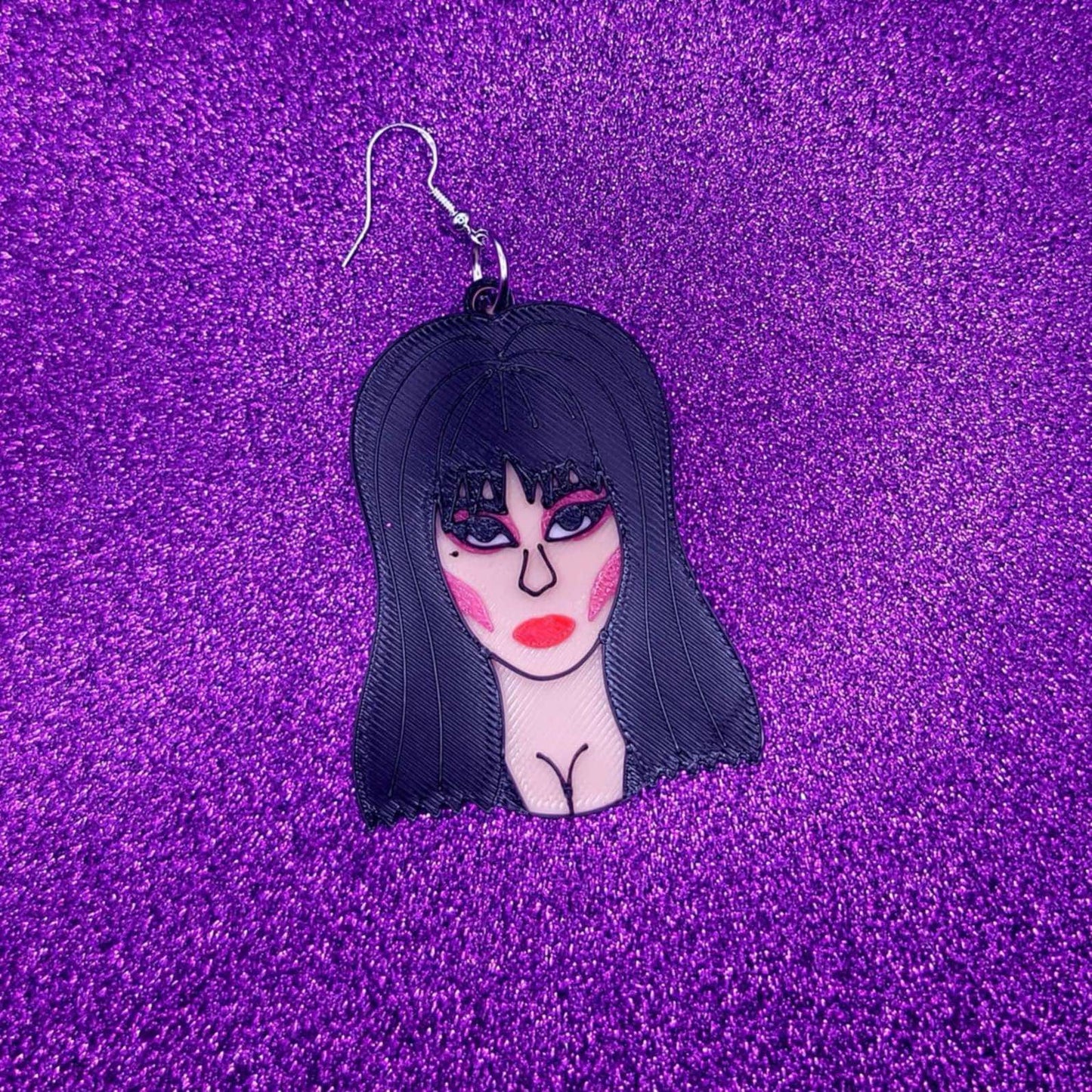 Mistress of The Dark 3D Printed Statement Earrings
