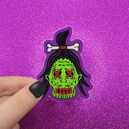 Shrunken Head Sticker 3"