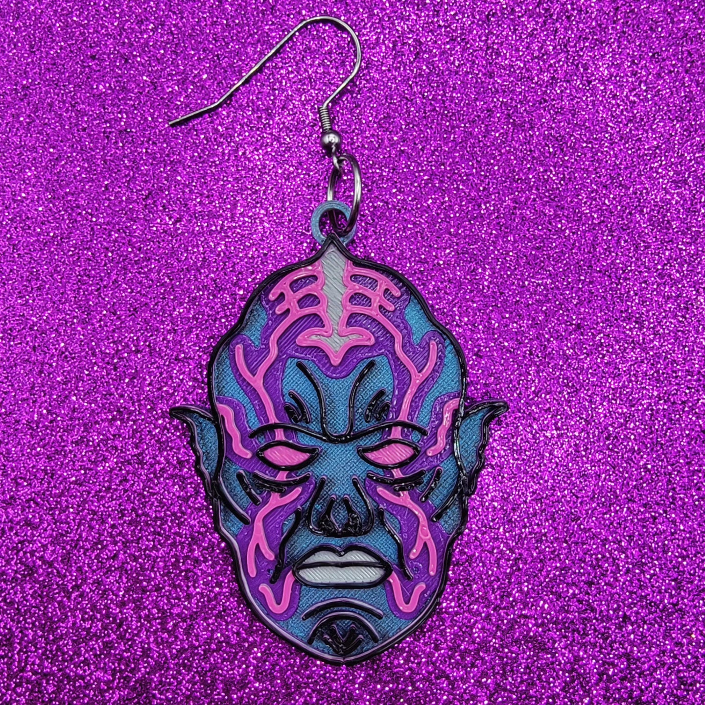 PG Horror Movie Statement Earrings 3D Printed