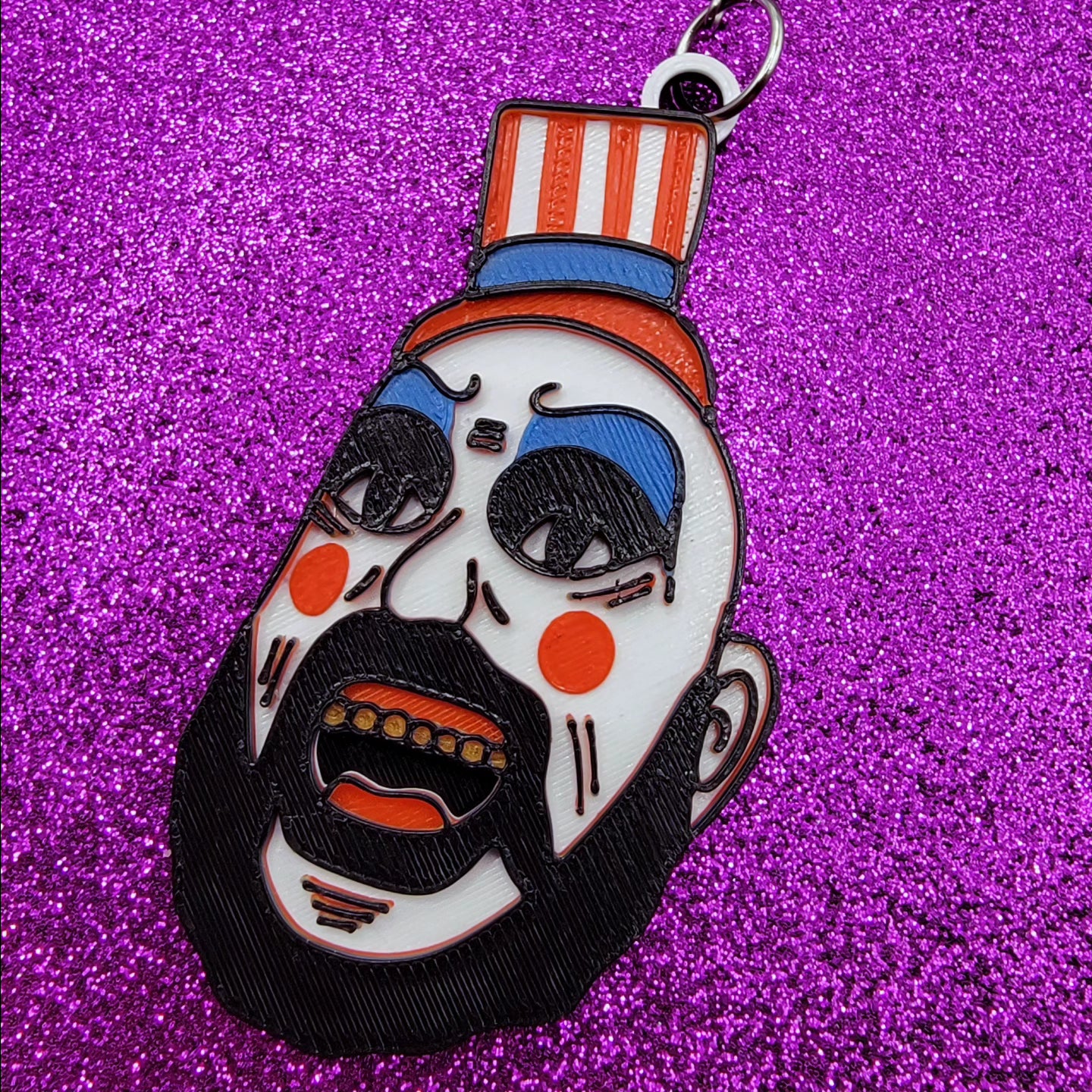 Captain Horror Movie Statement Earrings 3D Printed