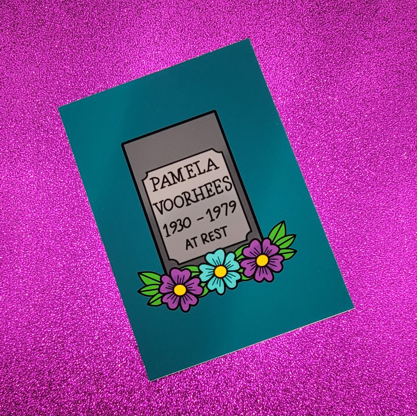 Pamela Headstone Horror Movie Art Print 5"x7"