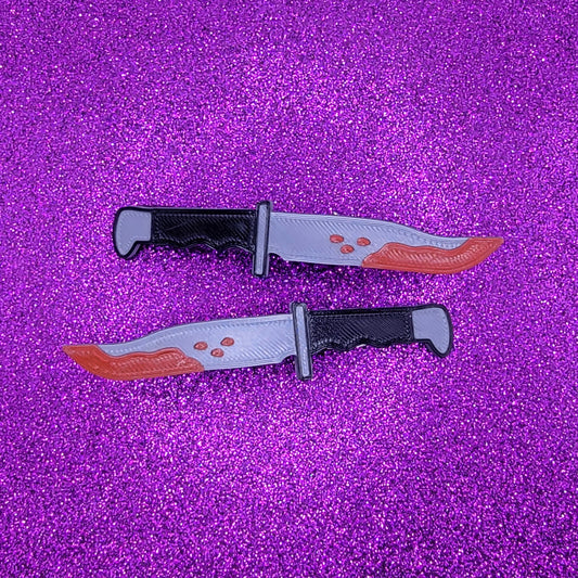 Hunting Knife Horror Movie Hair Clips
