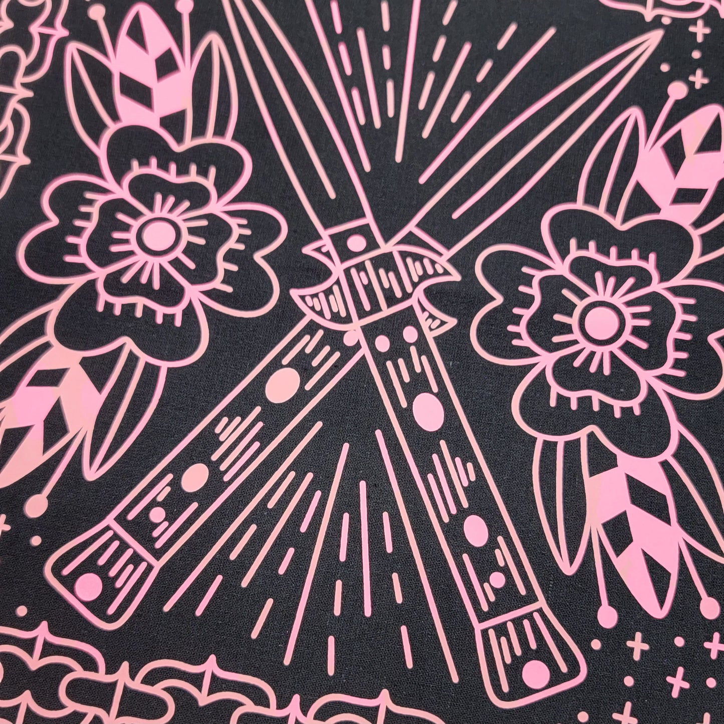 Pink Switchblade Canvas Back Patch