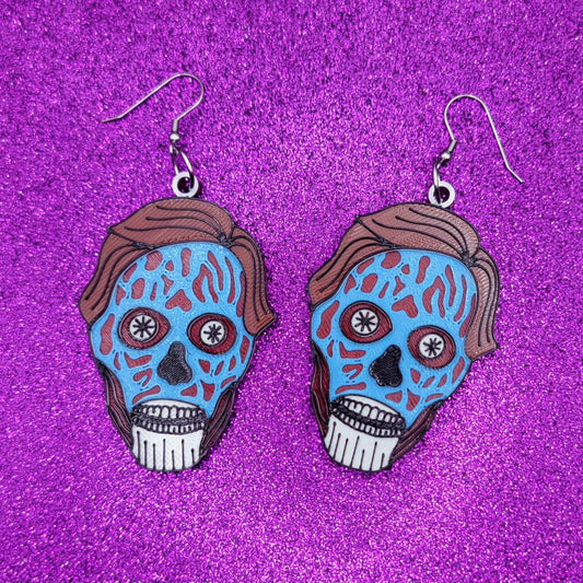We Sleep Alien 3D Printed Statement Earrings