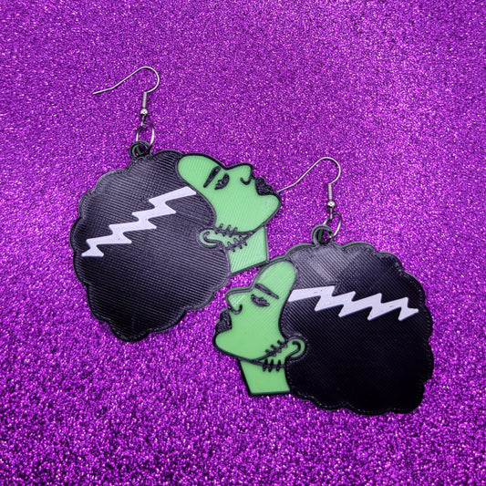 Bride Horror Statement Earrings 3D Printed