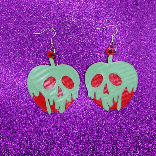 Poisonous Statement Earrings 3D Printed