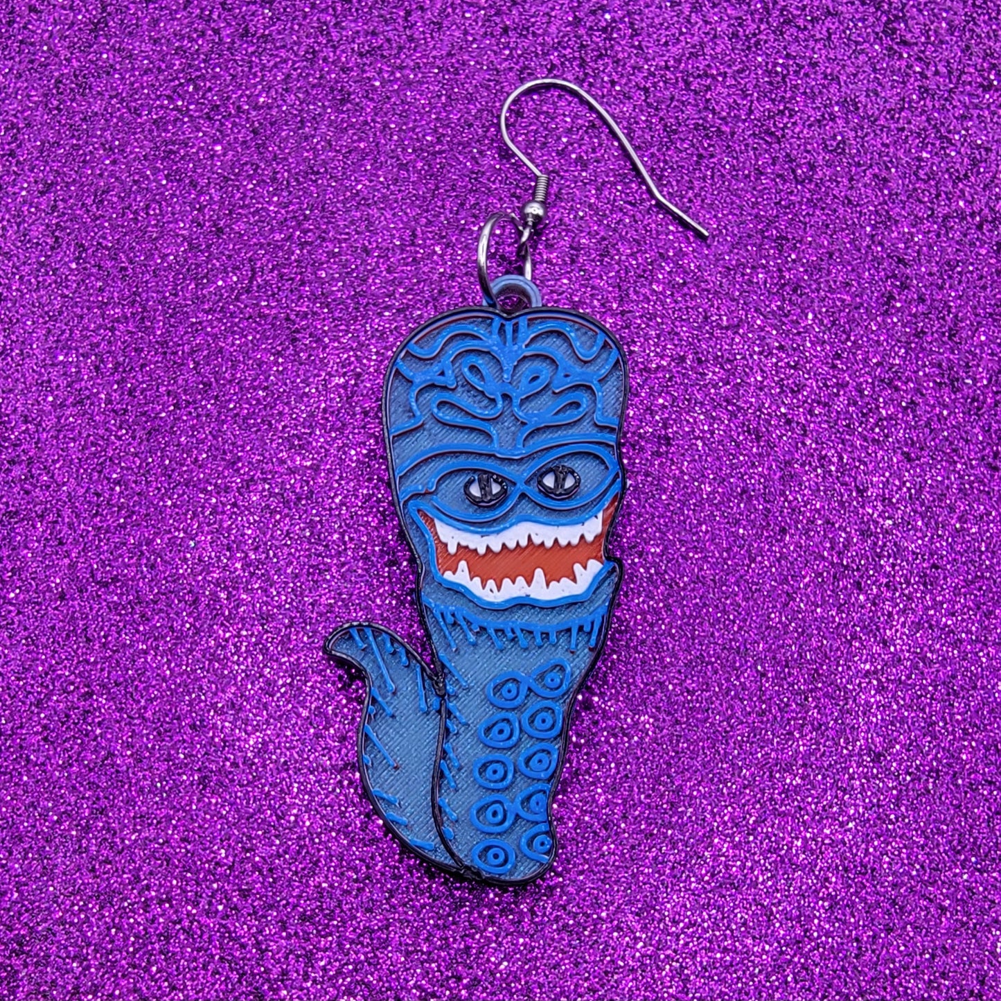 Brain Damage Statement Earrings 3D Printed