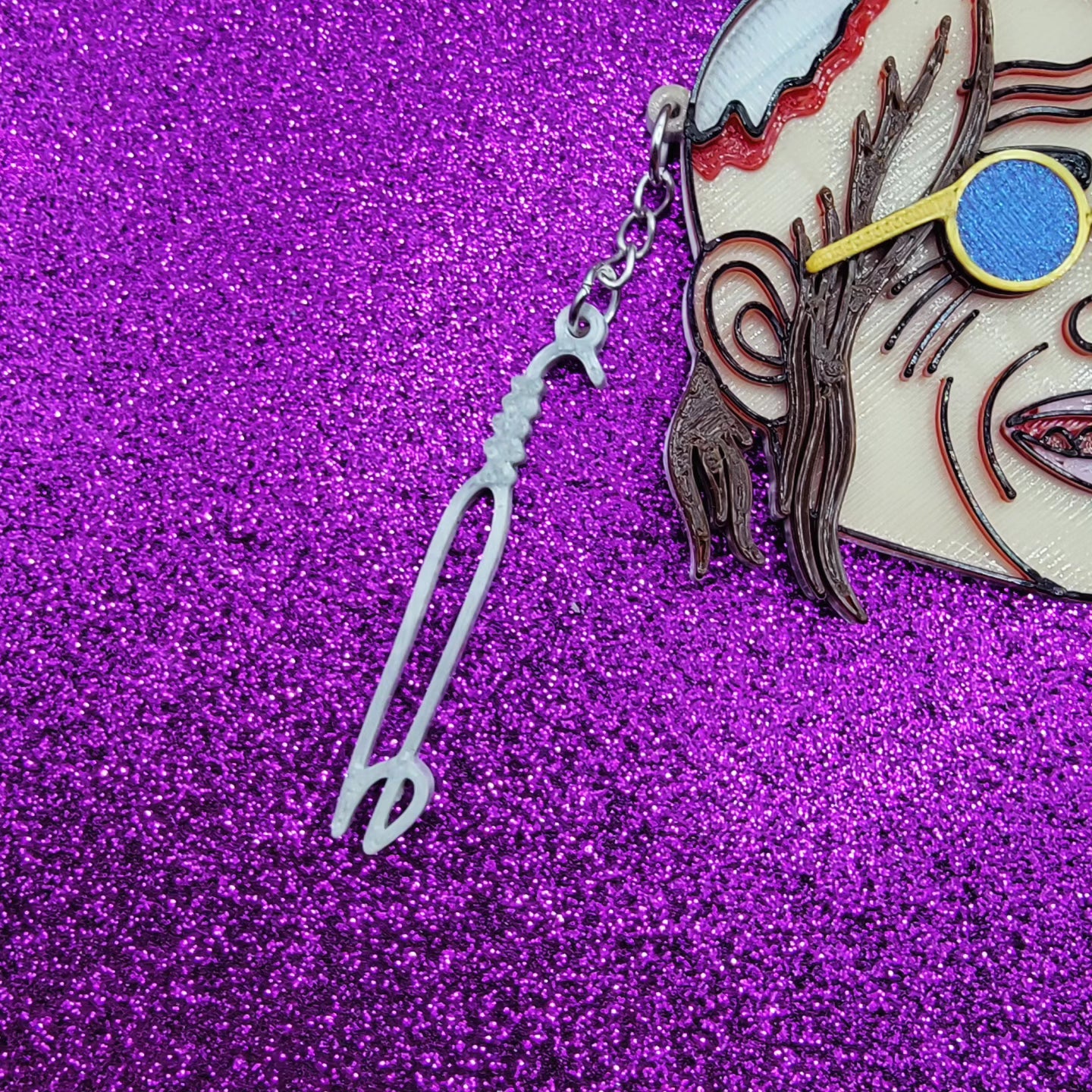 Chop Top Horror Movie Statement Earrings 3D Printed