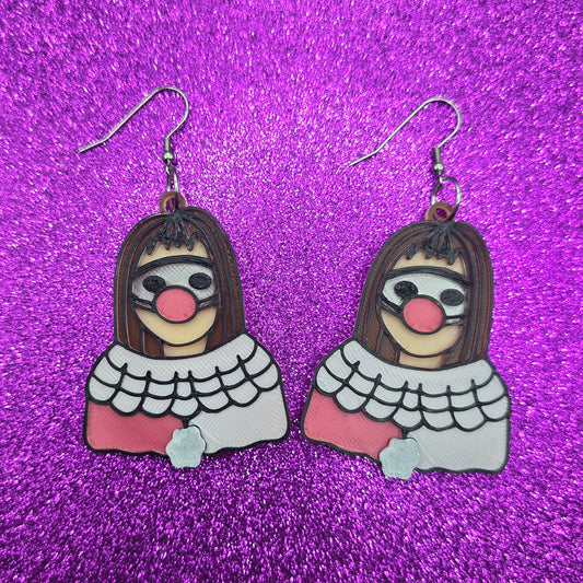 Jamie Horror Movie Statement Earrings 3D Printed