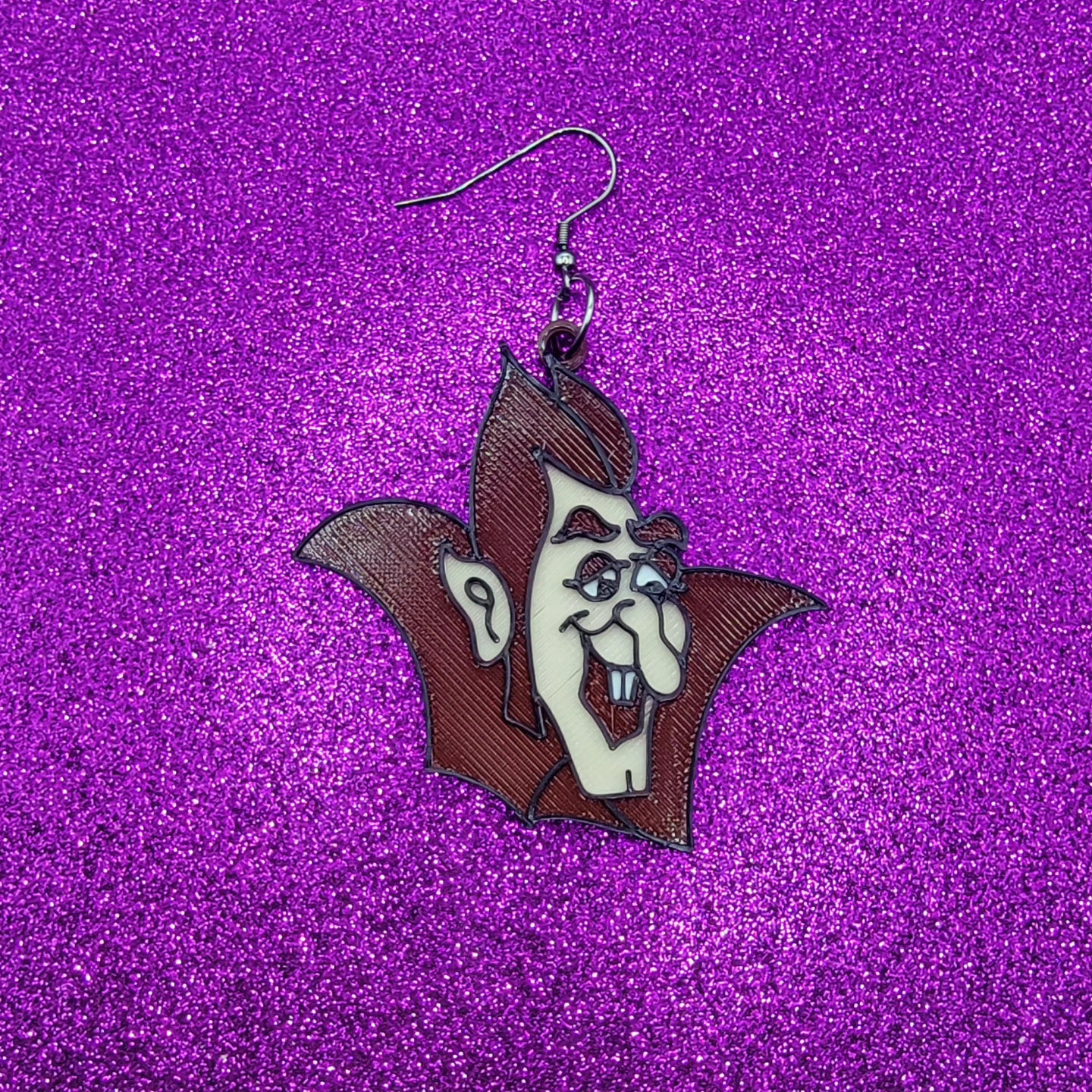 Cereal Monster Mix and Match Statement Earrings 3D Printed