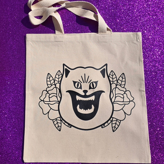 House Tote Bag Natural Cotton Reusable Shopping Bag 15"x16"
