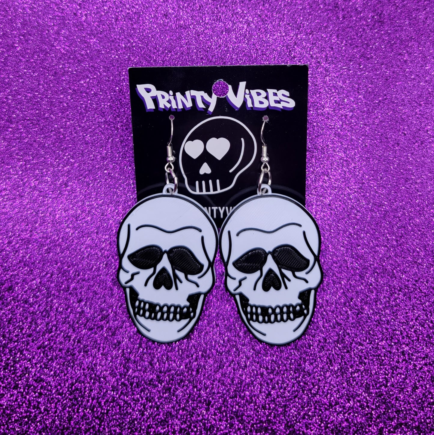 Skull Mask Horror Movie Statement Earrings 3D Printed