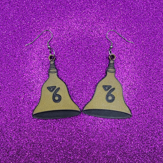 Bell Horror Movie Statement Earrings 3D Printed