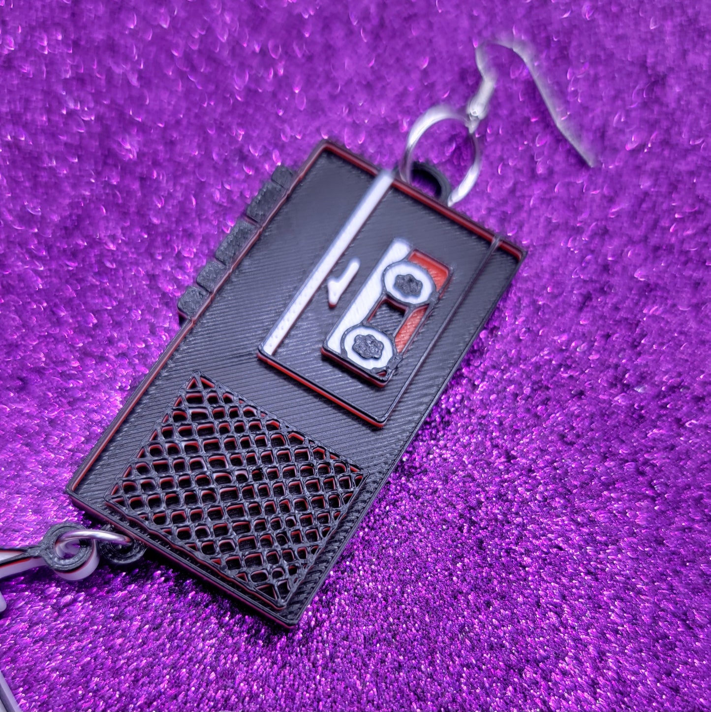 Diane Twin Peaks Tape Recorder 3D Printed Statement Earrings