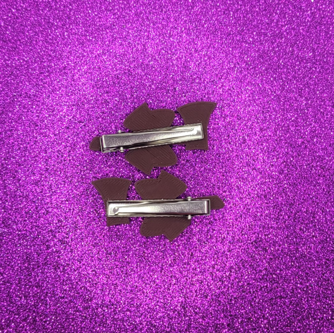 Pearl Bow Axe Hair Clips