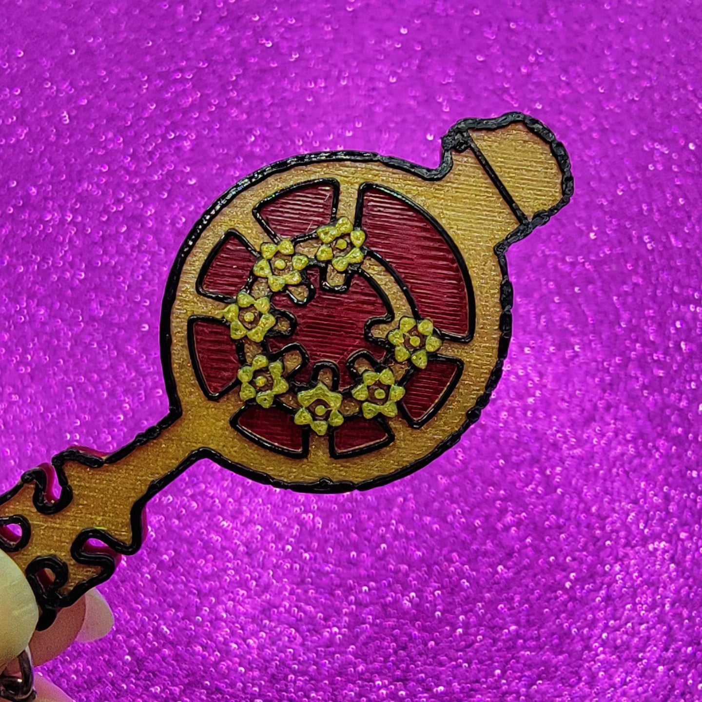 Demon Blood Key Horror Movie Statement Earrings 3D Printed
