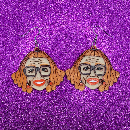 Gladys Horror Movie Statement Earrings 3D Printed
