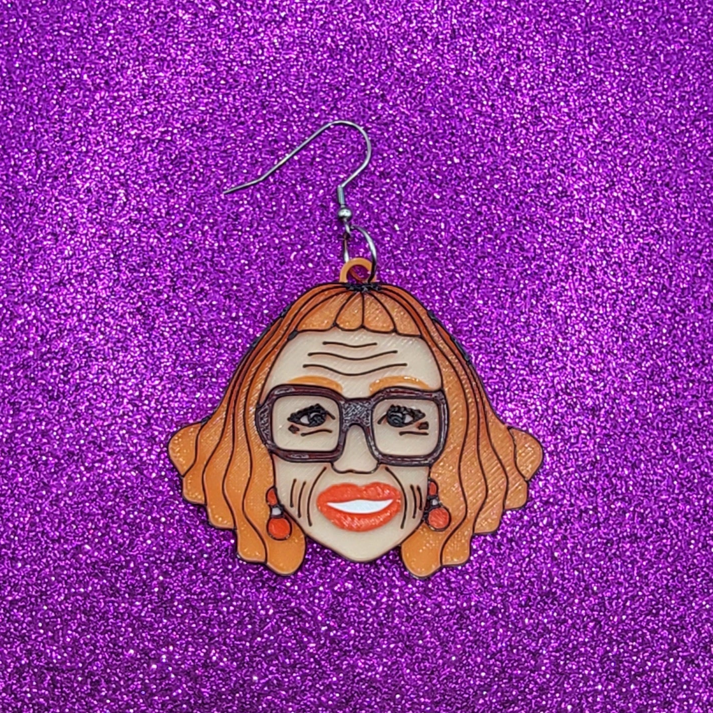 Gladys Horror Movie Statement Earrings 3D Printed