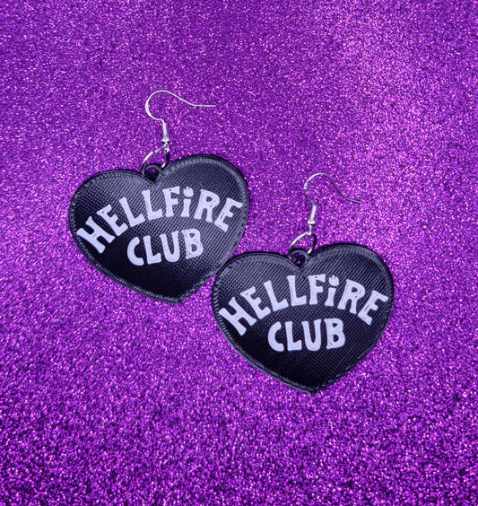 Club Hearts Statement Earrings 3D Printed