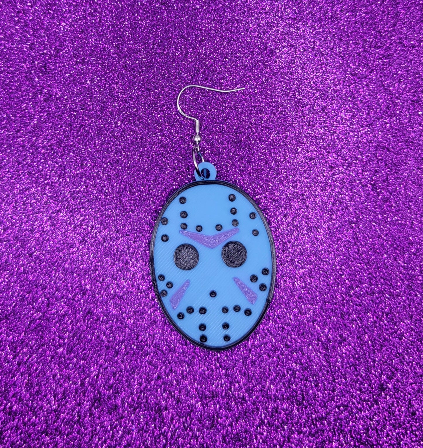 Video Game Slasher Horror Statement Earrings 3D Printed